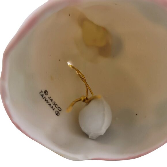 Jasco Strawberry Patches Porcelain Girl w/Bird Bell Home Décor Accent Keepsake - Picture 9 of 16